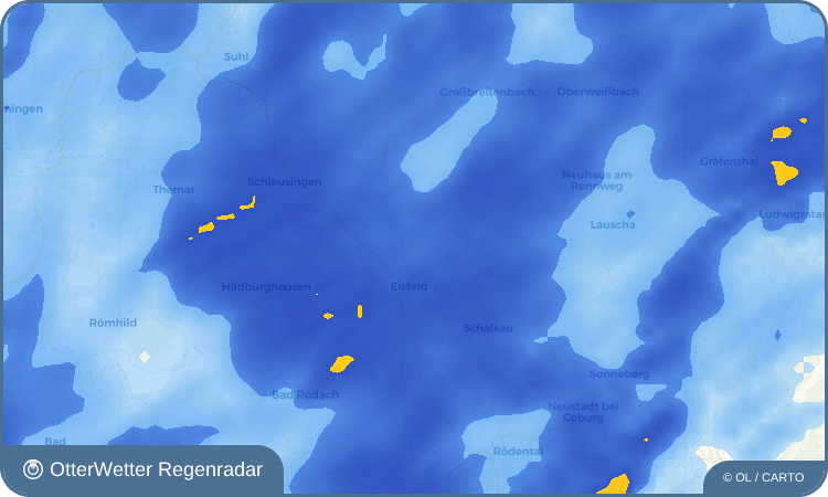 Wetter-Widget-Vorschau mit Vorhersagedaten für Hirschendorf