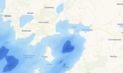 Regenradar Vorschaubild - Aktuelle Niederschläge in Hundhaupten und Umgebung