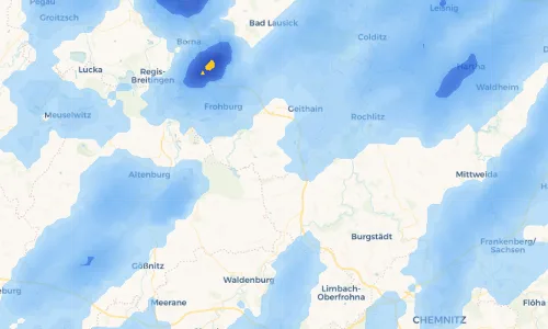 Regenradar Vorschaubild - Aktuelle Niederschläge in Jahnshain und Umgebung
