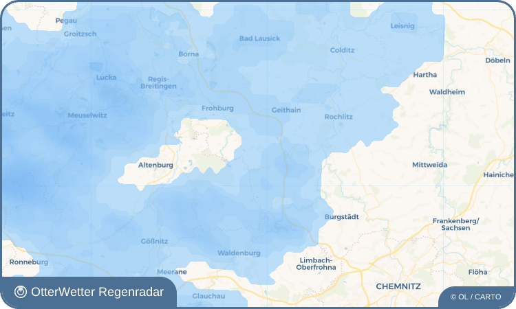 OtterWetter Regenradar-Widget Jahnshain