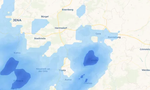 Regenradar Vorschaubild - Aktuelle Niederschläge in Kleinbernsdorf und Umgebung