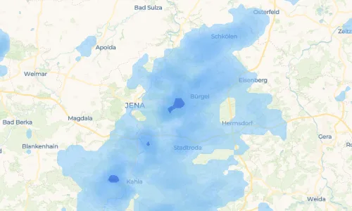 Regenradar-Vorschau: aktuelle Niederschläge in Kleinlöbichau und Umgebung