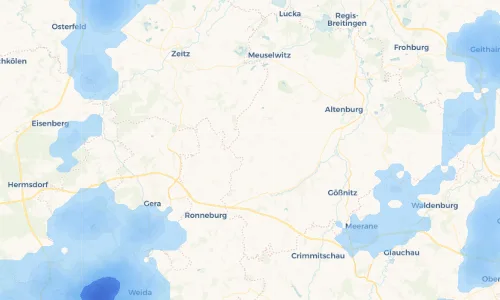 Regenradar Vorschaubild - Aktuelle Niederschläge in Kleintauscha und Umgebung