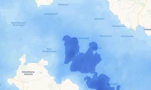Regenradar Vorschaubild - Aktuelle Niederschläge in Kleinvargula und Umgebung