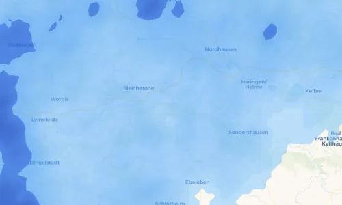 Regenradar Vorschaubild - Aktuelle Niederschläge in Kleinwenden und Umgebung
