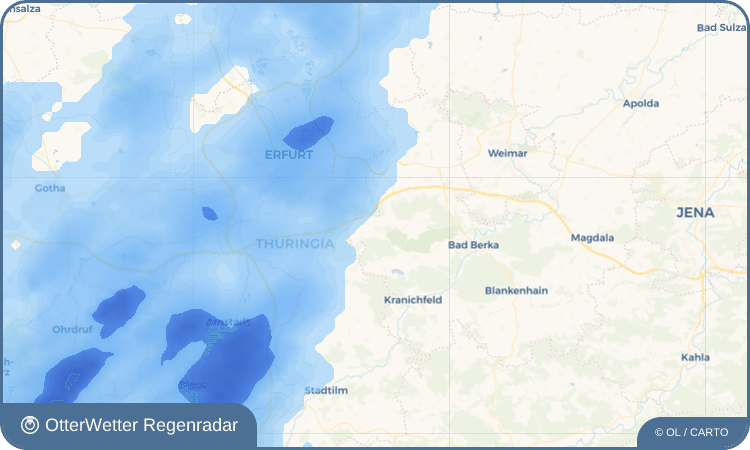 Widget-Vorschau für Klettbach Wetter-Widget-Vorschau mit Vorhersagedaten für Klettbach