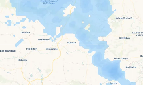 Regenradar Vorschaubild - Aktuelle Niederschläge in Kölleda und Umgebung