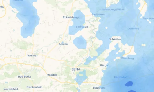 Regenradar-Vorschau: aktuelle Niederschläge in Kösnitz und Umgebung