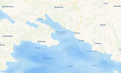 Regenradar Vorschaubild - Aktuelle Niederschläge in Kospoda und Umgebung