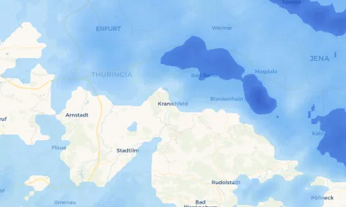 Regenradar Vorschaubild - Aktuelle Niederschläge in Kranichfeld und Umgebung