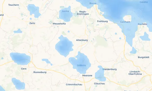 Regenradar-Vorschau: aktuelle Niederschläge in Kürbitz und Umgebung