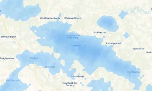 Regenradar Vorschaubild - Aktuelle Niederschläge in Lauscha und Umgebung