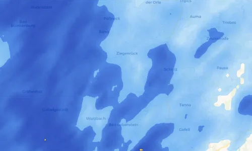 Regenradar Vorschaubild - Aktuelle Niederschläge in Liebengrün und Umgebung