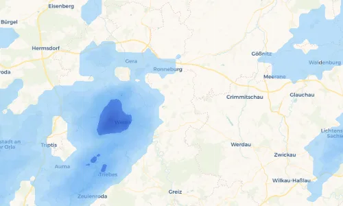 Regenradar Vorschaubild - Aktuelle Niederschläge in Linda bei Weida und Umgebung