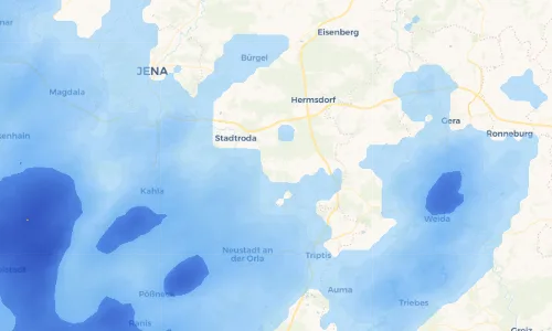 Regenradar Vorschaubild - Aktuelle Niederschläge in Lippersdorf-Erdmannsdorf und Umgebung