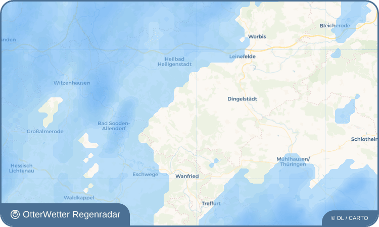 OtterWetter Regenradar-Widget Martinfeld