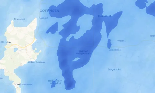 Regenradar Vorschaubild - Aktuelle Niederschläge in Mengelrode und Umgebung
