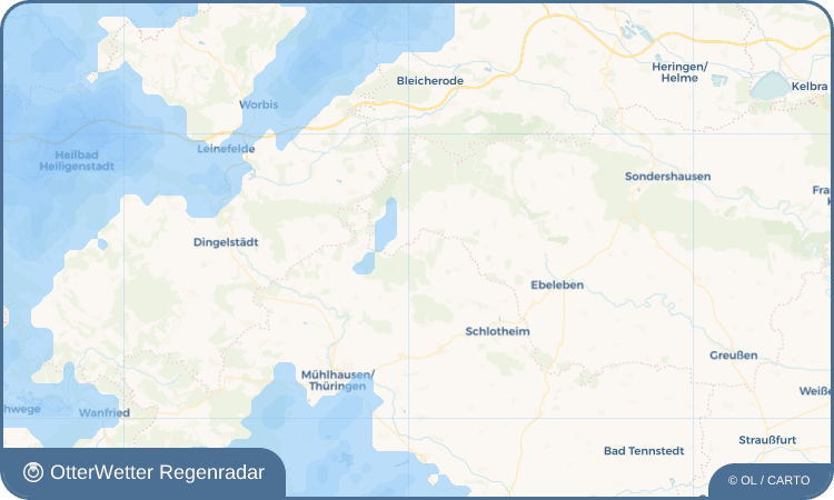 Widget-Vorschau für Menteroda Wetter-Widget-Vorschau mit Vorhersagedaten für Menteroda