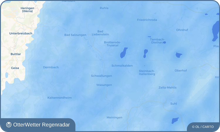 OtterWetter Regenradar-Widget Mittelschmalkalden