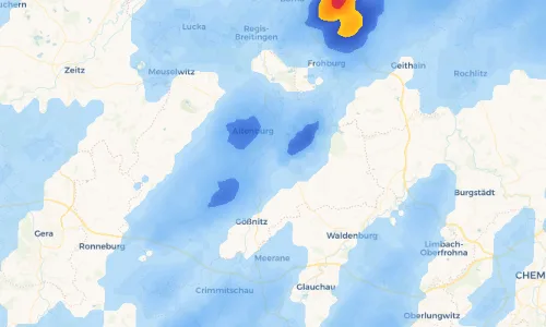 Regenradar Vorschaubild - Aktuelle Niederschläge in Modelwitz und Umgebung