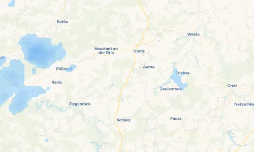 Regenradar Vorschaubild - Aktuelle Niederschläge in Moßbach und Umgebung