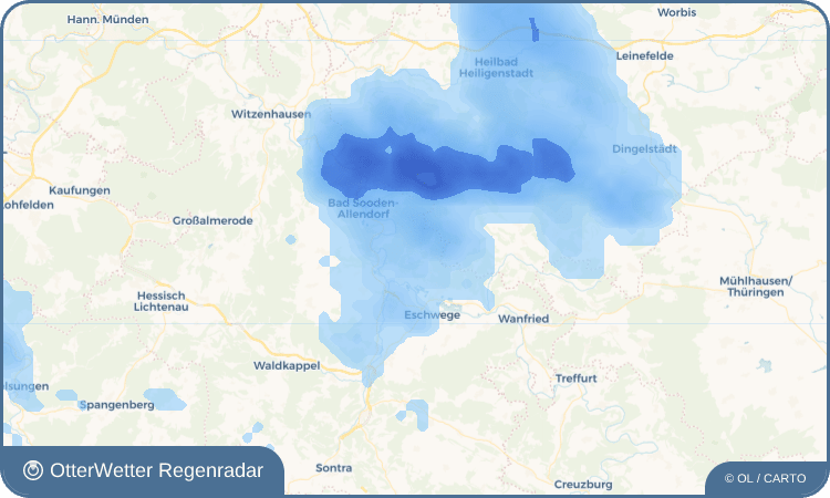 OtterWetter Regenradar-Widget Motzenrode