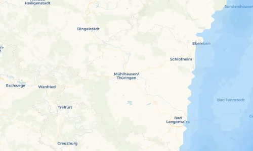 Regenradar Vorschaubild - Aktuelle Niederschläge in Mühlhausen/Thüringen und Umgebung
