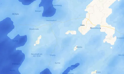 Regenradar Vorschaubild - Aktuelle Niederschläge in Münchenbernsdorf und Umgebung