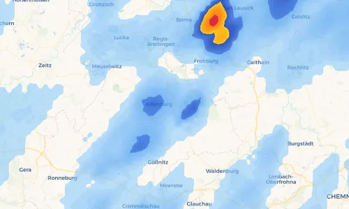 Regenradar Vorschaubild - Aktuelle Niederschläge in Münsa und Umgebung