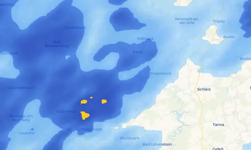 Regenradar Vorschaubild - Aktuelle Niederschläge in Neidenberga und Umgebung