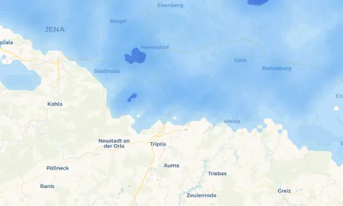 Regenradar Vorschaubild - Aktuelle Niederschläge in Neuensorga und Umgebung