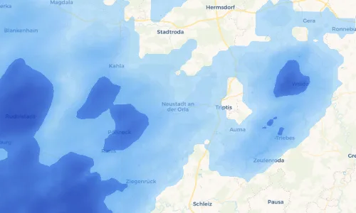 Regenradar Vorschaubild - Aktuelle Niederschläge in Neustadt an der Orla und Umgebung