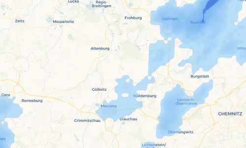 Regenradar Vorschaubild - Aktuelle Niederschläge in Oberarnsdorf und Umgebung