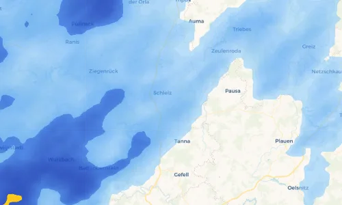 Regenradar Vorschaubild - Aktuelle Niederschläge in Oberböhmsdorf und Umgebung