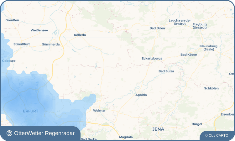 Widget-Vorschau für Oberreißen Wetter-Widget-Vorschau mit Vorhersagedaten für Oberreißen