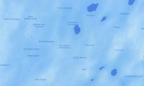 Regenradar Vorschaubild - Aktuelle Niederschläge in Oberschönau und Umgebung