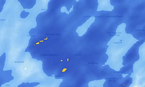 Regenradar Vorschaubild - Aktuelle Niederschläge in Oberwind und Umgebung