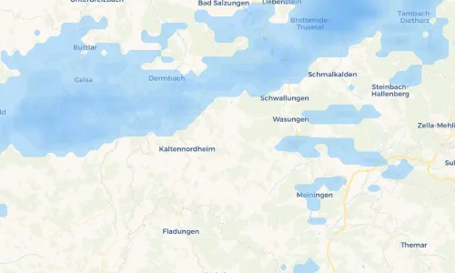 Regenradar Vorschaubild - Aktuelle Niederschläge in Oepfershausen und Umgebung