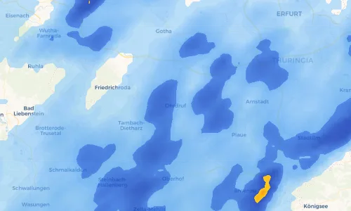 Regenradar Vorschaubild - Aktuelle Niederschläge in Ohrdruf und Umgebung