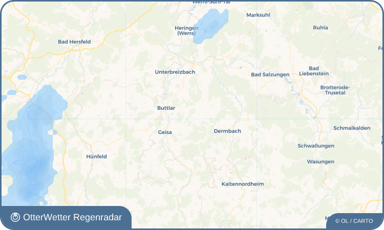 OtterWetter Regenradar-Widget Otzbach