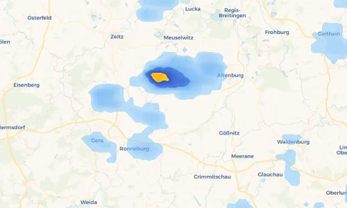 Regenradar-Vorschau: aktuelle Niederschläge in Prehna und Umgebung