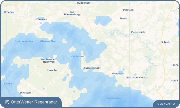 OtterWetter Regenradar-Widget Probstzella