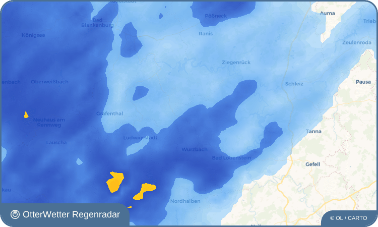 OtterWetter Regenradar-Widget Rauschengesees