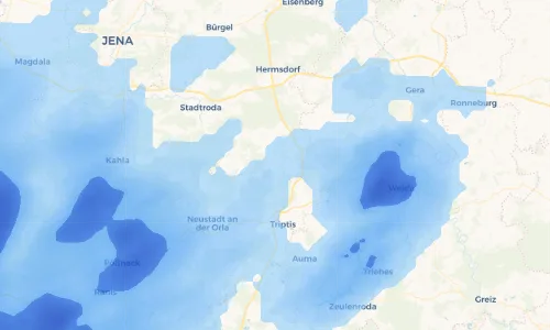 Regenradar Vorschaubild - Aktuelle Niederschläge in Renthendorf und Umgebung