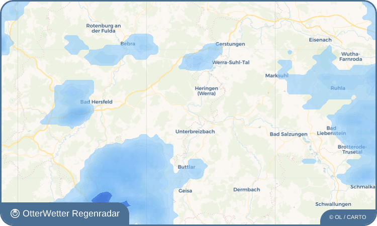OtterWetter Regenradar-Widget Röhrigshof