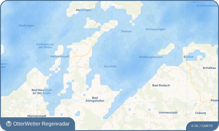 Widget-Vorschau für Römhild Wetter-Widget-Vorschau mit Vorhersagedaten für Römhild
