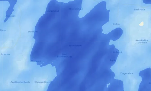 Regenradar Vorschaubild - Aktuelle Niederschläge in Rudolstadt und Umgebung