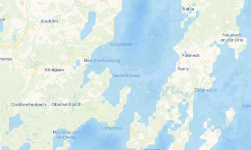Regenradar Vorschaubild - Aktuelle Niederschläge in Saalfeld/Saale und Umgebung