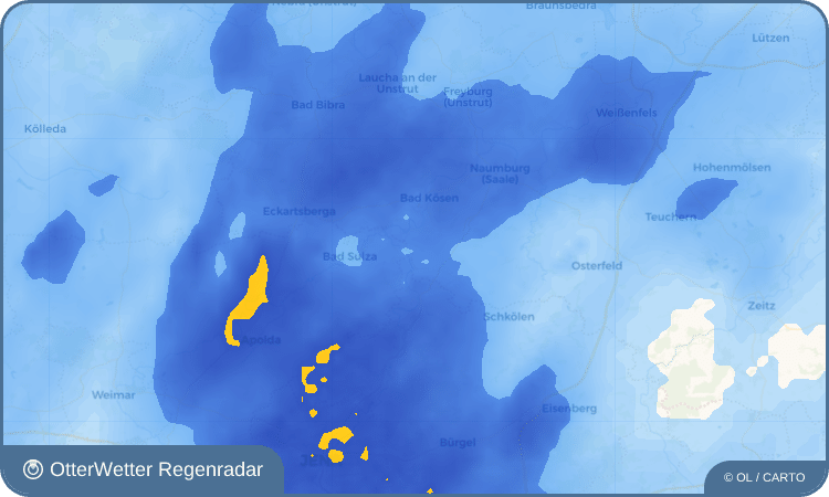 OtterWetter Regenradar-Widget Schieben