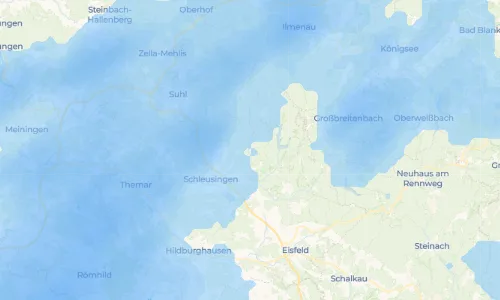 Regenradar-Vorschau: aktuelle Niederschläge in Schleusingerneundorf und Umgebung